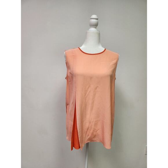 Magaschoni Tops - Magaschoni Ny Women's 100% Silk Sleeveless Blouse Coral & Orange Nwt Size 8